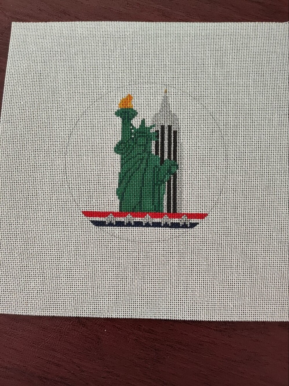 New York City Themed Needlepoint Canvas